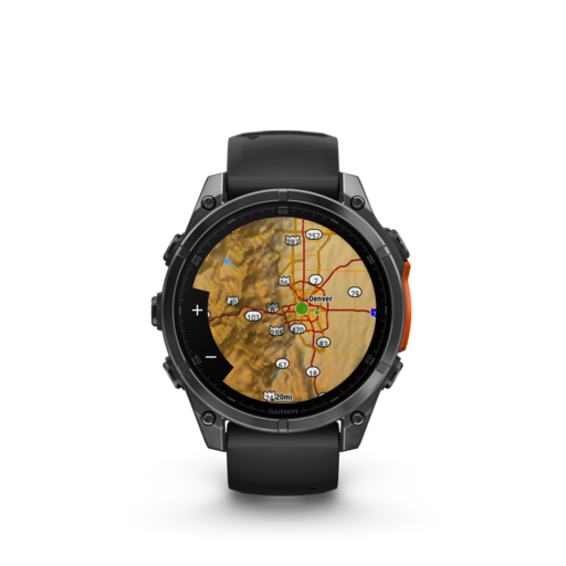 GARMIN fenix 8, Slate grey w/Black Silicone Band, 47 mm