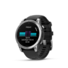 GARMIN fenix E, Stainless steel w/Black Silicone Band, 47 mm - 0. kép