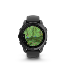 GARMIN fenix E, Slate grey Steel w/Black Silicone Band, 47 mm