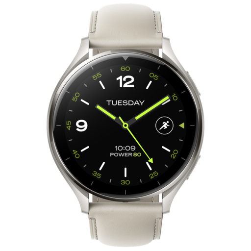 Xiaomi Watch 2 Titan Gray Case With White Leather Strap / BHR9306GL