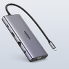 Ugreen CM639 USB-C hub, HDMI, VGA, 2x USB-C 3.2 10 Gbps, 2x USB, SD/TF, RJ45, AUX 3.5 mm, PD, 4K 60 Hz - 3. kép