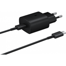 Hálózati töltő Samsung EP-TA800B + DA705BBE, 25W, 3A, 1 x USB-C, USB-C kábellel, fekete GP-PTU021SOABQ