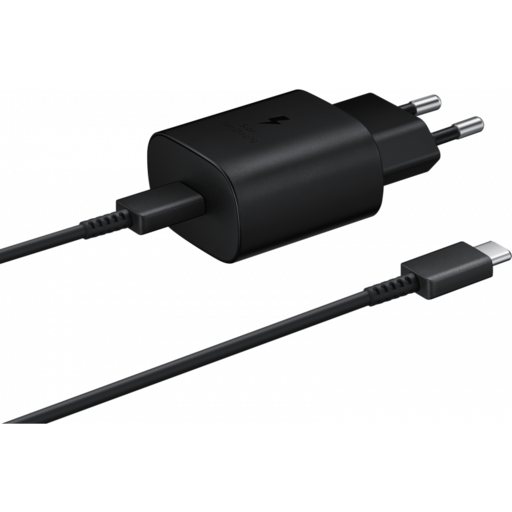 Hálózati töltő Samsung EP-TA800B + DA705BBE, 25W, 3A, 1 x USB-C, USB-C kábellel, fekete GP-PTU021SOABQ