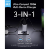 Anker Prime, 100W, 3A, 1 x USB-A - 2 x USB-C, Szürke A2688341 - 2. kép
