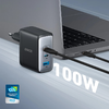 Anker 736 Nano II fali töltő 100W, 3A, 1 x USB-A - 2 x USB-C, Fekete A2145G11 - 1. kép