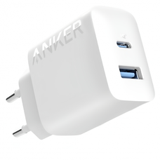 Fali Töltő Anker 312, 20W, 3A, 1 x USB-A - 1 x USB-C, Fehér A2348G21