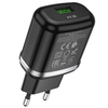 Hálózati USB-A töltő adapter Hoco N3, 18W, 3A, 1 x USB-A, Fekete - 1. kép