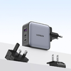 Fali töltő Ugreen CD296, 65W, 5A, 1 x USB-A - 2 x USB-C, Szürke - 0. kép