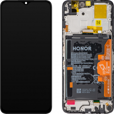 LCD kijelző modul Honor X5 Plus / X6a készülékhez, akkumulátorral, fekete