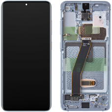 LCD kijelző modul Samsung Galaxy S20 5G G981 / S20 G980-hoz, kamera nélkül, Cloud Blue