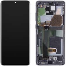 LCD kijelző modul Samsung Galaxy S20 Ultra 5G G988 / S20 Ultra G988, kamera nélkül, szürke