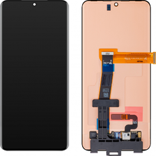 LCD Kijelző Modul Samsung Galaxy S20 Ultra 5G G988 / S20 Ultra G988, keret nélkül, fekete