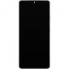 LCD Kijelző Modul Samsung Galaxy S21 Ultra 5G G998-hoz, kamera nélkül, Ezüst - 0. kép