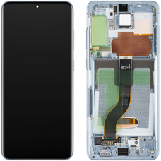 LCD Kijelző Modul Samsung Galaxy S20+ 5G G986 / S20+ G985 készülékhez, kamera nélkül, Cloud Blue
