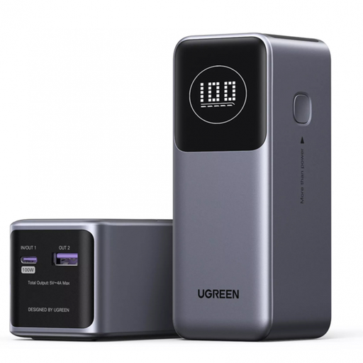 Powerbank UGREEN PB724, 20000mAh, 100W, QC + PD, Szürke