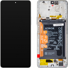 LCD Kijelző Modul Honor X9 5G / Magic4 Lite készülékhez, akkumulátorral, titáns ezüst