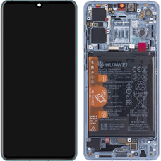 Huawei P30 Kék (Breathing Crystal) LCD Kijelző Modul + Akkumulátor