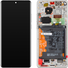 Huawei P50 Pro LCD kijelző modul akkumulátorral, gyöngyfehér