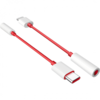 USB-C - 3.5mm Audio Adapter OnePlus TC01W, 0.09m, Piros 5461100024 - 1. kép