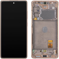 LCD kijelző modul Samsung Galaxy S20 FE 5G G781, narancssárga, üvegfólia