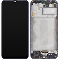 LCD Kijelző Modul Samsung Galaxy M31 M315 készülékhez, Fekete, Szerviz, szerelés