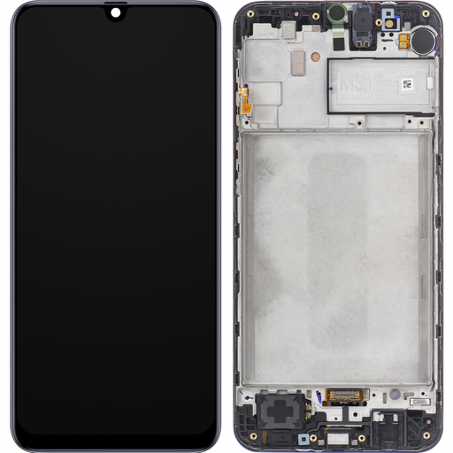 LCD Kijelző Modul Samsung Galaxy M31 M315 készülékhez, Fekete, Szerviz, szerelés
