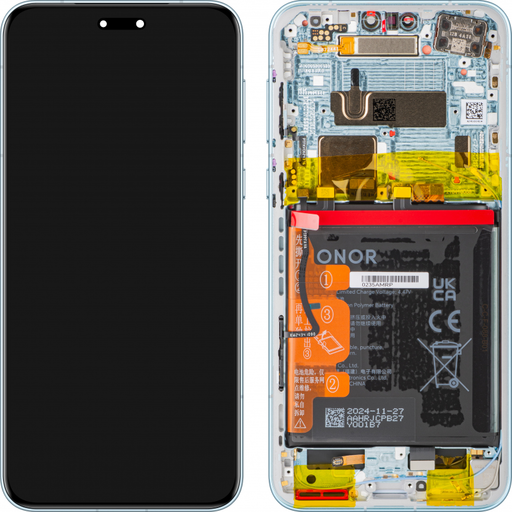 LCD kijelző modul Honor Magic7 Pro-hoz, akkumulátorral, Breeze Blue