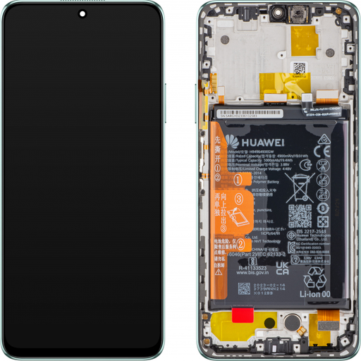 LCD Kijelző Modul Huawei nova Y90-hez, akkuval, smaragdzöld