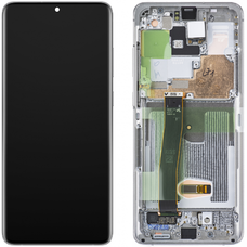 Samsung Galaxy S20 Ultra 5G G988 / S20 Ultra G988 LCD kijelző modul, kamera nélkül, fehér