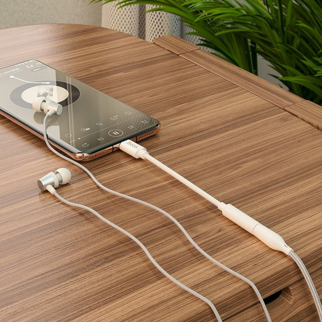 USB-C - 3.5mm audio adapter Hoco LS30, fehér - 7