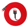 Baseus Cafule Nylon harisnyázott USB/Lightning kábel QC3.0 1.5A 2m piros (CALKLF-C09) - 3. kép