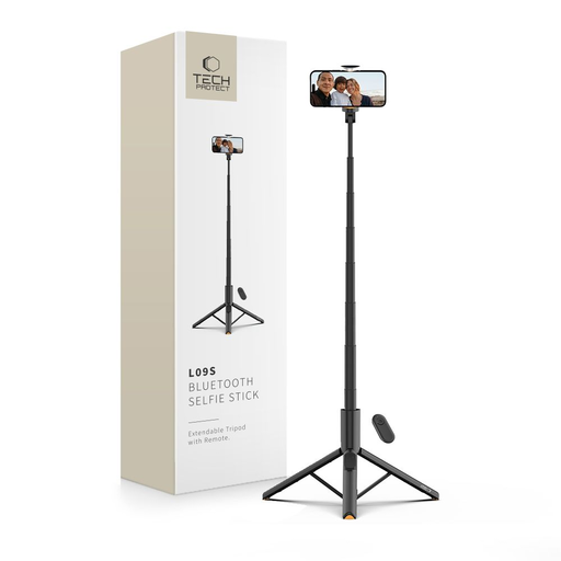 Tech-protect L09s Bluetooth Selfie Bot Állvány Fekete