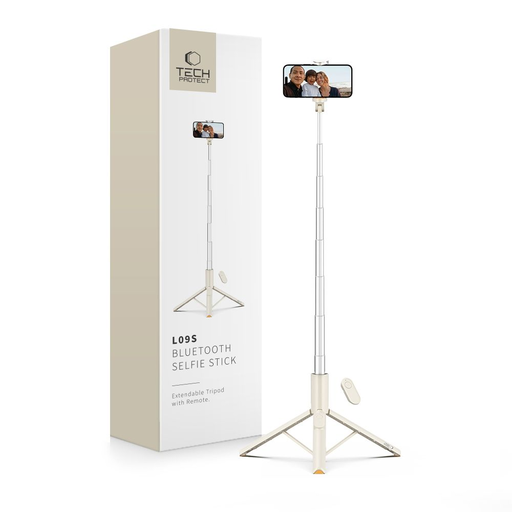 Tech-protect L09s Bluetooth Selfie Bot Állvány Bézs