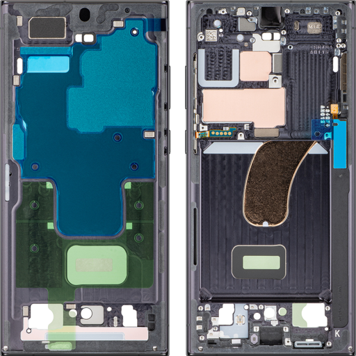 Középső keret Samsung Galaxy S23 Ultra S918, Phantom Fekete,