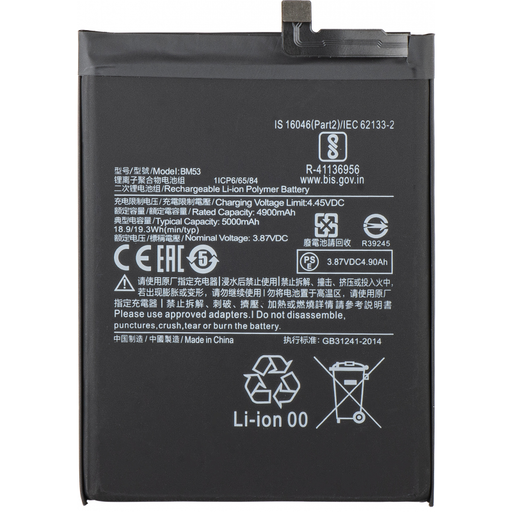 BM53 akkumulátor Xiaomi Mi 10T 5G / 10T Pro 5G készülékhez, utángyártott