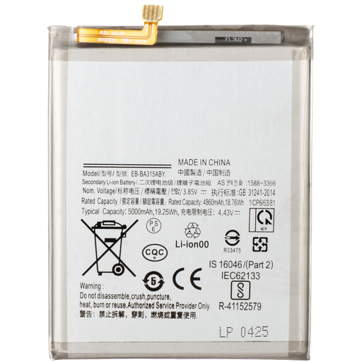 Akkumulátor EB-BA315ABY Samsung Galaxy A22 A225 / A32 A325 / A31 A315 készülékhez, utángyártott
