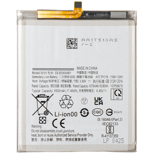 Akkumulátor EB-BS906ABY Samsung Galaxy S22+ 5G S906-hoz, utángyártott