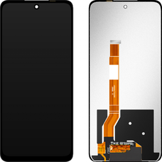 LCD Kijelző Modul MP Realme 12 / Narzo 70x-hoz, keret nélkül, utángyártott, fekete