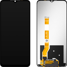 LCD kijelző modul MP Realme C35 / Narzo 50A-hoz, keret nélkül, Aftermarket, fekete