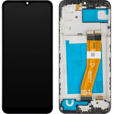 LCD kijelző modul MP Samsung Galaxy A02s A025F készülékhez, utángyártott, fekete