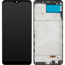 LCD Kijelző Modul MP Samsung Galaxy A22 A225, OLED Verzió, Utángyártott, Fekete