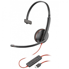 Call Center Fejhallgató HP Poly Blackwire C3210, Mono, USB-C, Fekete 8X214A6