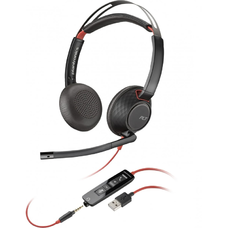 Call Center Headset HP Poly Blackwire C5220, sztereó, USB-A, fekete 80R97AA