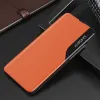 Eco Leather View Case intelligens fliptok Xiaomi Poco M3 narancssárga - 0. kép