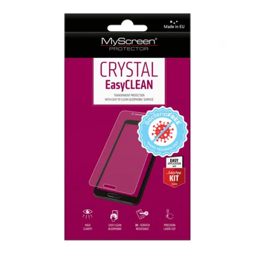 MYSCREEN CRYSTAL BacteriaFREE antibakteriális kijelzővédő fólia Samsung S20 FE (3H, NEM ívelt) átlátszó