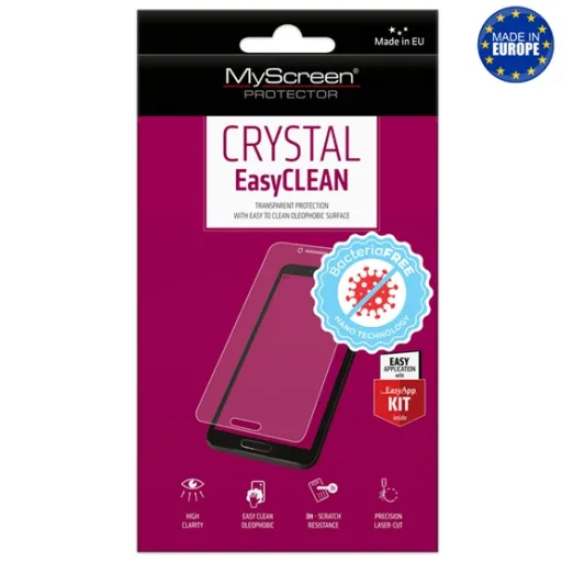 MYSCREEN CRYSTAL BacteriaFREE antibakteriális kijelzővédő fólia Huawei P40 Lite 4G / Nova 6 SE (3H, NEM ívelt) átlátszó