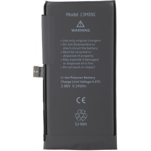 Battery for Apple iPhone 13 mini, with Integrated BMS Flex (no spot welding needed)