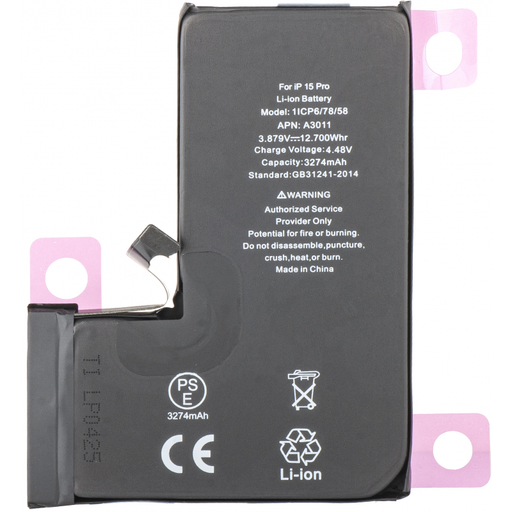 Apple iPhone 15 Pro Akkumulátor, 3274mAh Diagnosztikai