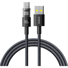 USB-A - USB-C kábel Baseus Display 2, 100W, 5A, 2m, Fekete P10382701111-00