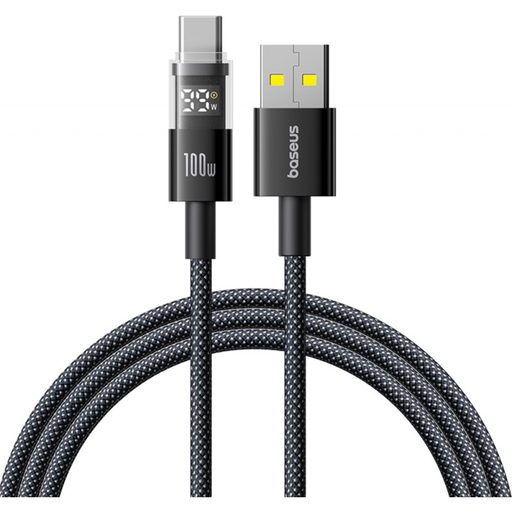 USB-A - USB-C kábel Baseus Display 2, 100W, 5A, 2m, Fekete P10382701111-00